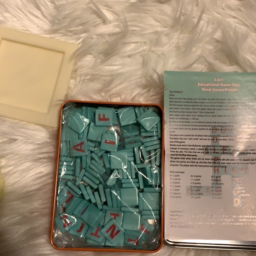 KAILE Scrabble tiles game.  2 in 1 educational game
